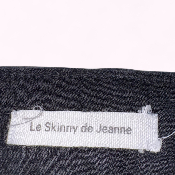 FRAME Denim Le Skinny De Jeanne Black Distressed Jeans 25 - Picture 5 of 9
